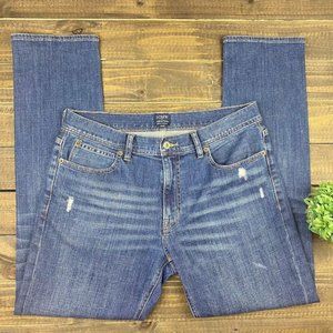 J. Crew The Sutton Men's Distressed Denim Jeans Size 32/31 Straight Leg Jeans